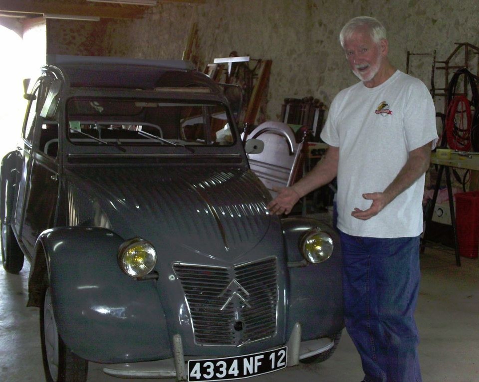 Robert Burgess with a 1959 Deux Chevaux
