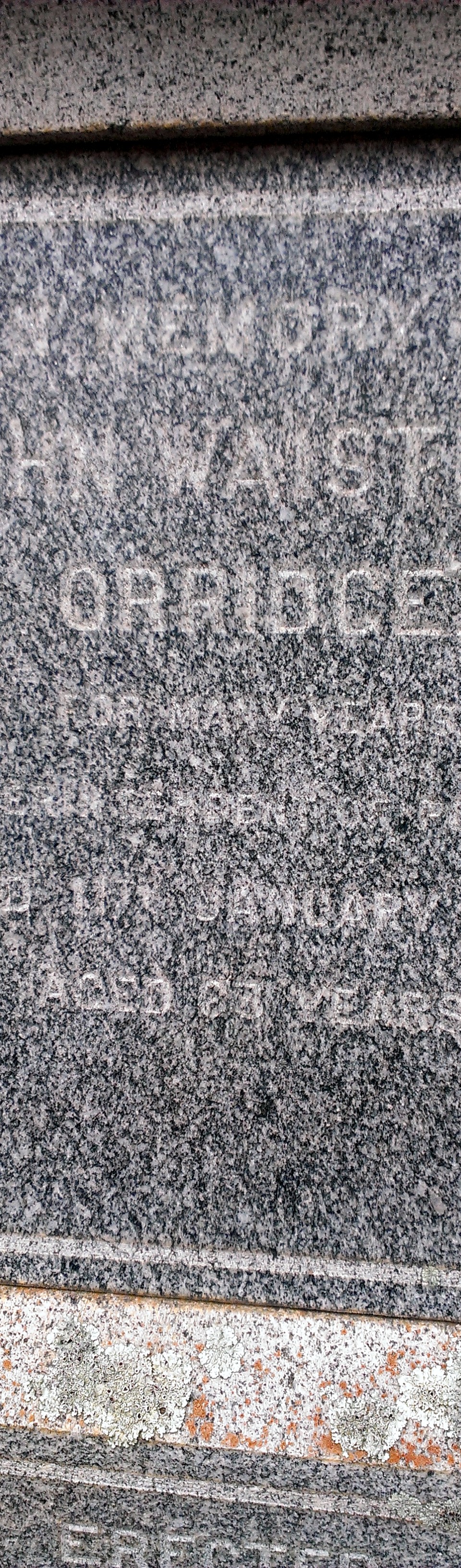 John Waistill ORRIDGE - Grave