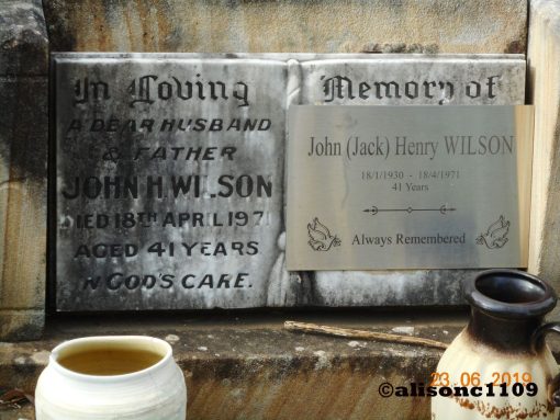 John Henry WILSON 01 - NSWPF 7999 - Died 18 April 1971