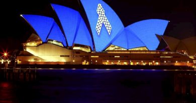 Sydney Opera House Police Memorial Ribbon Police Remembrance Day 29 September 2020