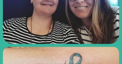 Cheri with her sister, Jessica, on 26 April 2020 Happy happy birthday to my favourite birthday buddy ???????? This is one of my favourite picture of us. So strong, so beautiful, winning the battle #mycherish #matchy #sisters #ovariancancer #survivor #superhero #mysister #lookafteryourladybits #nostoppingyounow