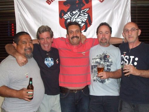 Dave GALLAGHER in the centre of photo. ?, ?, Dave Gallagher, ? ?