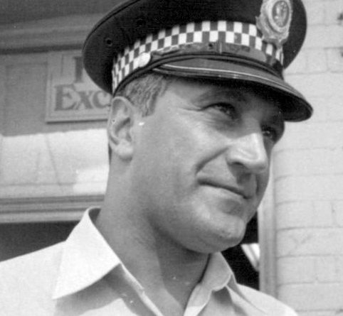 Sgt. Des. Mussing Police P.R. at 51 Holt St. Surry Hills Gay Meeting over police raid on Gay Bar. January 31, 1983. (Photo by Philip Wayne Lock/Fairfax Media via Getty Images).