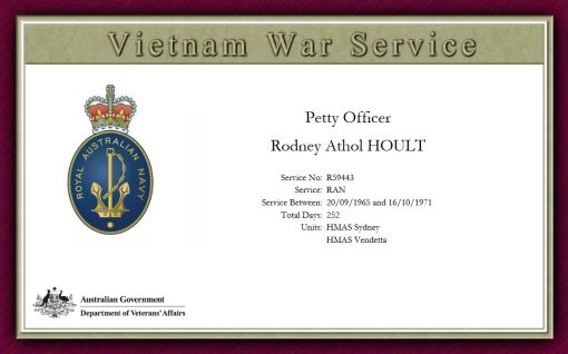 Rodney Athol HOULT 01 - NSWPF 14990 - Died 18 May 2025