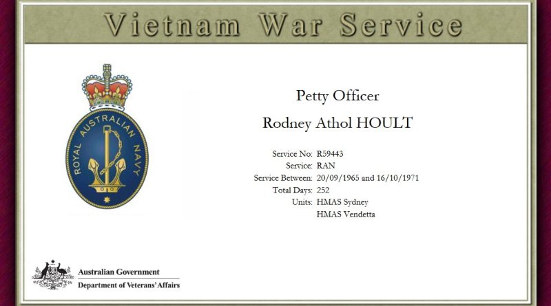 Rodney Athol HOULT 01 - NSWPF 14990 - Died 18 May 2025