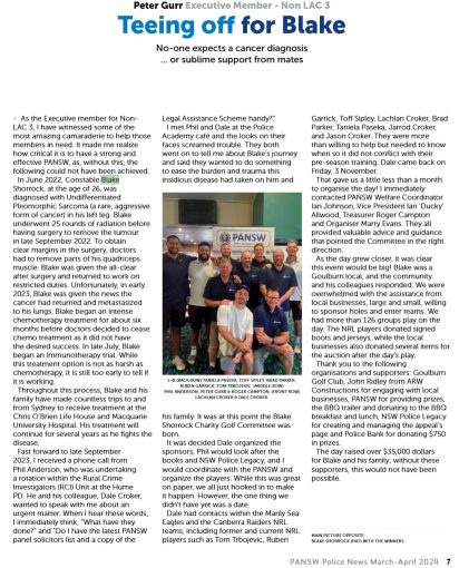 Blake Robert SHORROCK 04 - NSWPF 54311 - Died 30 Sept 2025