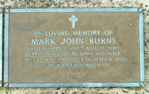 Mark John BURNS 02 - NSWPF 20008 - Died 17 March 1988