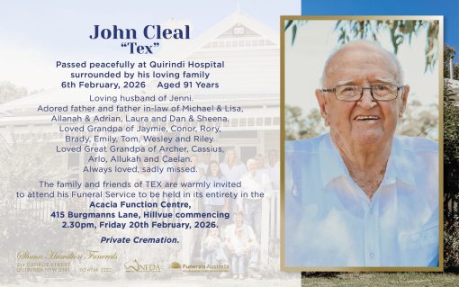 John CLEAL 01 - NSWPF 8409 - Died 6 Feb 2026