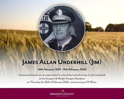 James Allan UNDERHILL 06 - NSWPF 10904 - Died 19 Feb 2026