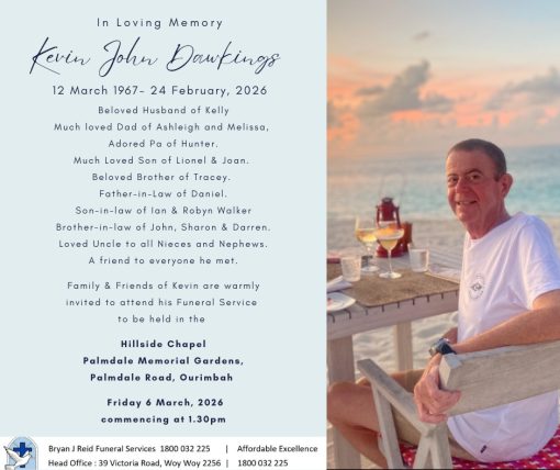 Kevin John DAWKINGS 01 - NSWPF 40976 - Died 24 Feb 2026
