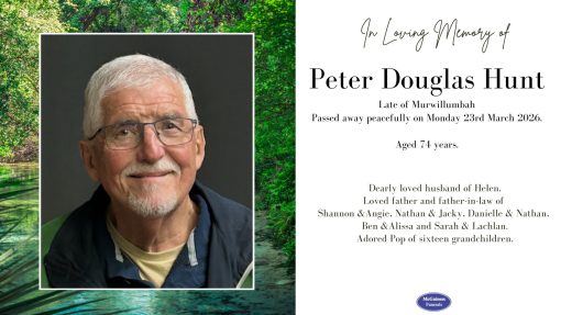 Peter Douglas HUNT 01 - NSWPF 14268 - Died 23 March 2026