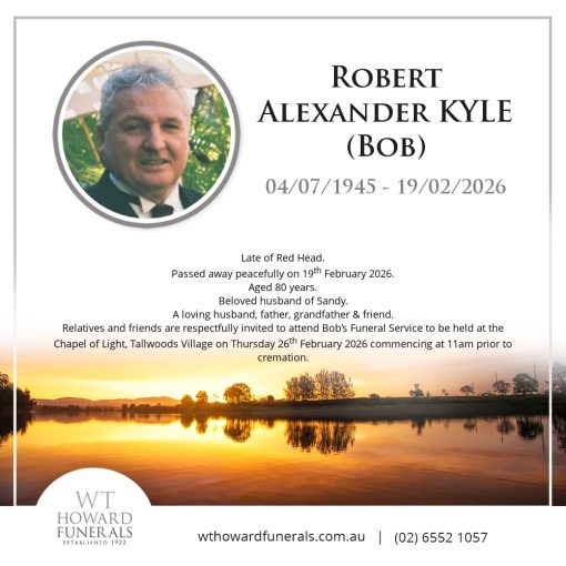 Robert Alexander KYLE 01 - NSWPF 11080 - Died March 2026