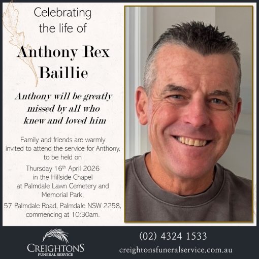Anthony Rex BAILLIE 03 - NSWPF 42017 - Died 6 April 2026