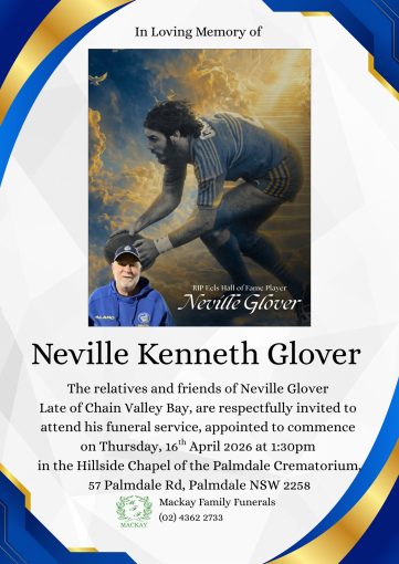 Neville Kenneth GLOVER 05 - NSWPF 19662 - Died April 2026