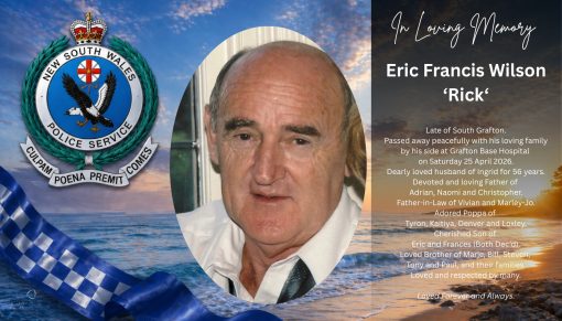 Eric Francis WILSON 01 - NSWPF 11661 - Died 26 April 2026