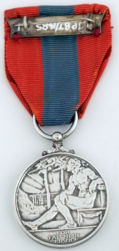 Sgt James Johnstone WALSH - Imperial Service Medal presented in