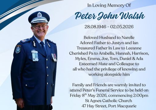 Peter John WALSH 01 - NSWPF 11722 - Died 2 May 2026