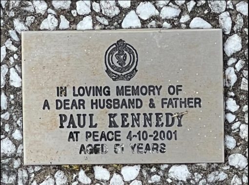 Paul KENNEDY 02 - NSWPF 21051 - Died 4 October 2001.In loving memory of a dear husband & father. Paul Kennedy at peace 4 October 2001. Aged 51 years.